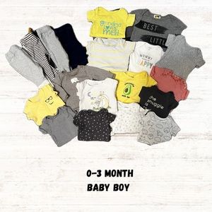 0-3 Month Baby Boy Lot -20 pieces all in great condition
